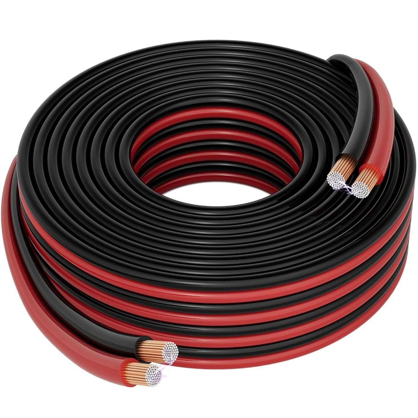 HiFind 14/2 Gauge 75FT Red Black Electrical Wire Cable 14AWG Speaker Wire