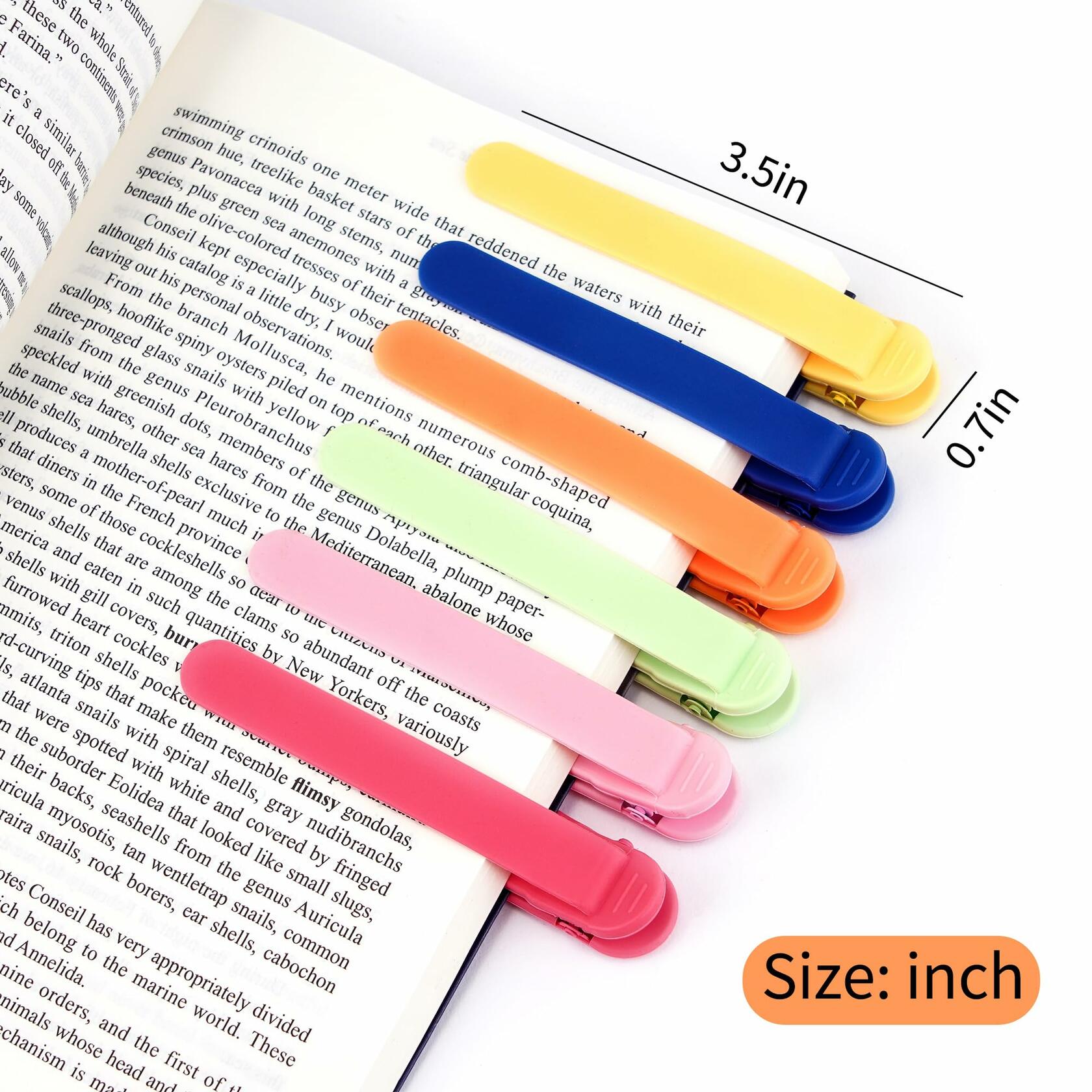POUWANS Automatic Silicone Bookmarks 6pcs Style-c Book Accessories