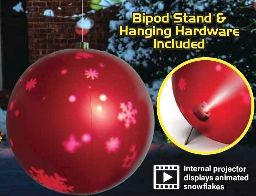 ANIMAT3D Mr. Chill 24in Red Inflatable Animated Christmas Ornament with Pump