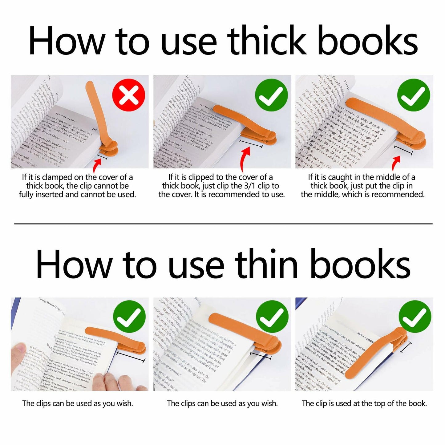 POUWANS Automatic Silicone Bookmarks 6pcs Style-c Book Accessories