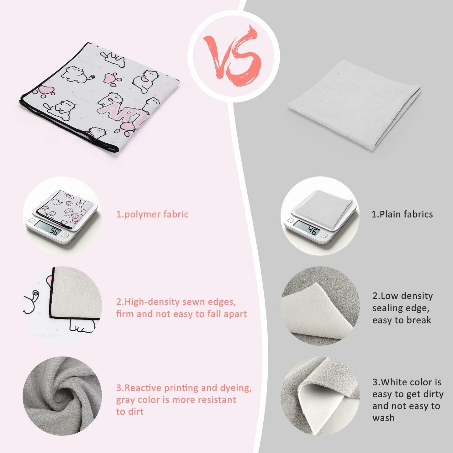 SANWICH Magic Cloth Makeup Bag Clear Hemp 2PCS Portable Cosmetic Organizer