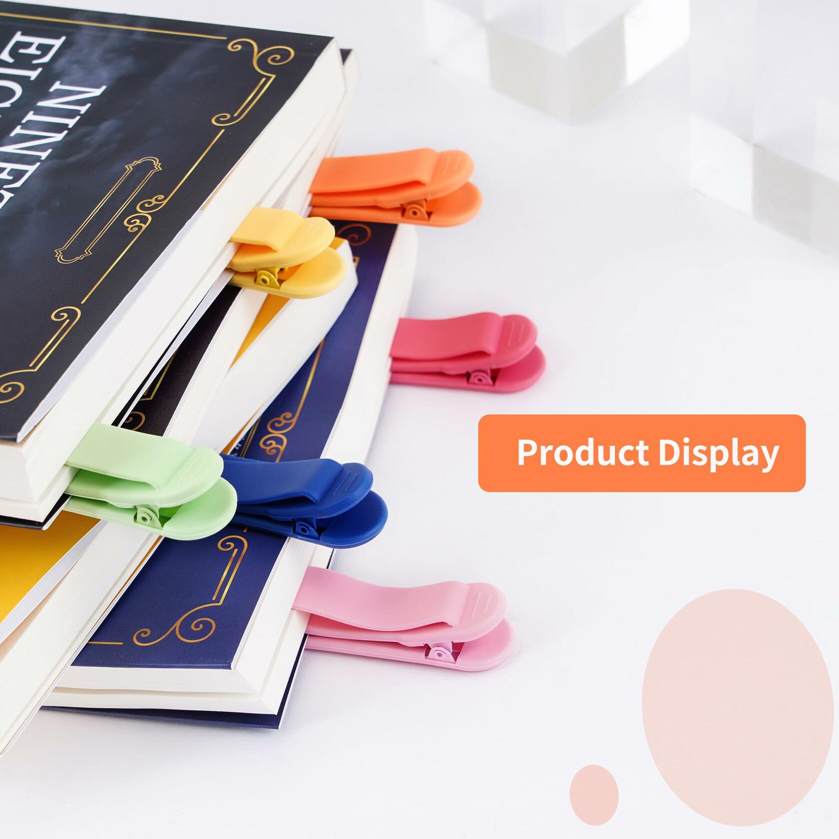 POUWANS Automatic Silicone Bookmarks 6pcs Style-c Book Accessories