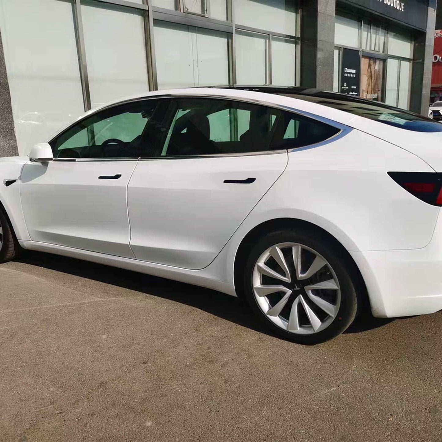 Generic Tesla Model 3/Y Door Handle Cover 4PCS ABS Scratch Guard Matte Black