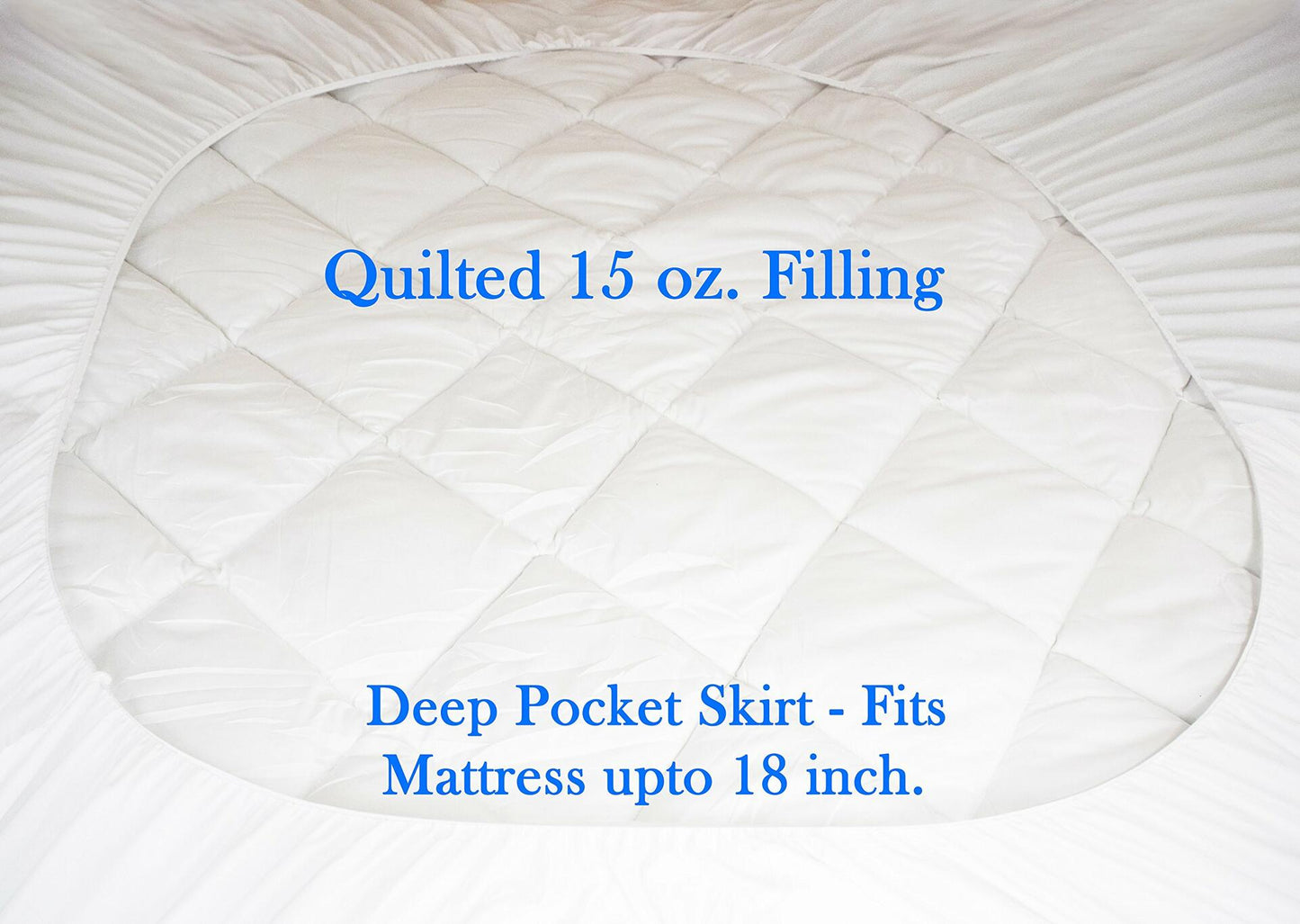 Everest Supply Premium Plus Mattress Pad Quilted Microfiber RV Short Queen 60x75