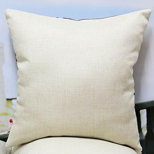 Awowee Flax Throw Pillow Cover Blue Winter Landscape 16x16 Cotton Linen