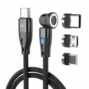 Generic Magnetic PD 60W USB C Charging Cable 3.3ft Black 1pc Aluminum