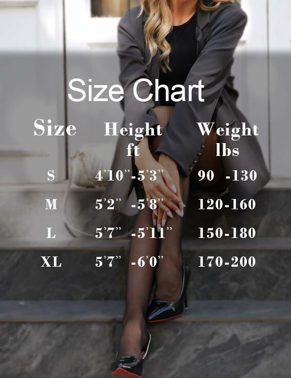 HONENNA Sheer Tights 3 Pairs 20D Control Top High Waist Tan Size Small