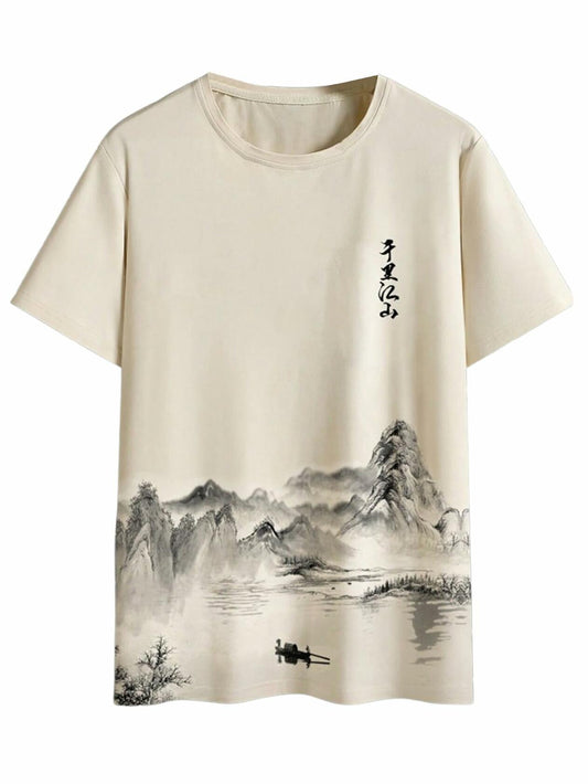 SOLY HUX Men's Graphic Crewneck T-Shirt White Size M