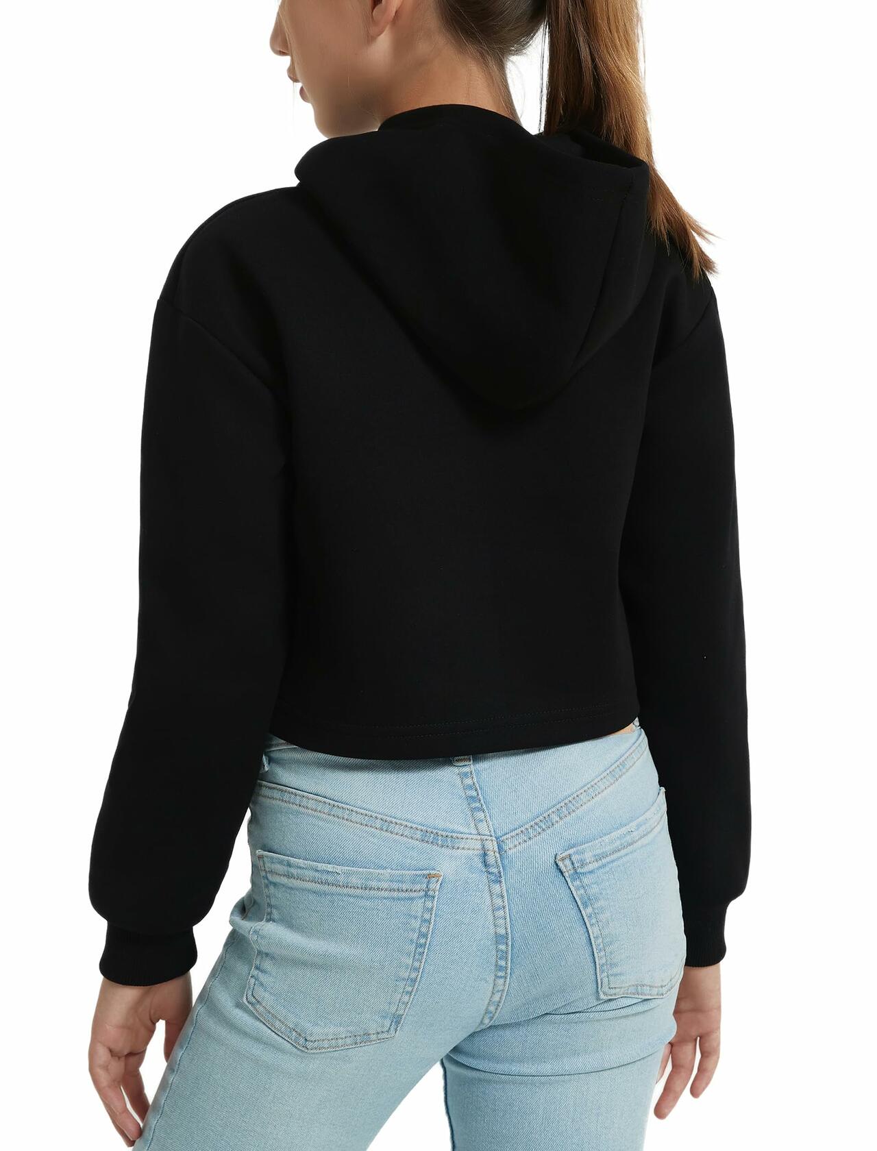 EXARUS Girls Kitty Print Sweatshirt Crew Neck Long Sleeve Khaki Size 12Y