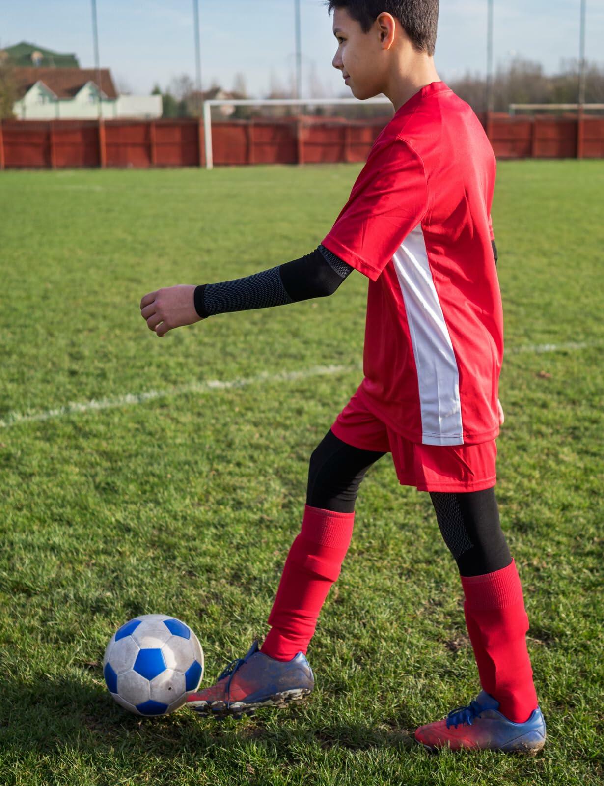 Upocool Youth Boys Compression Long Sleeve Athletic Shirt Black XS Size XS