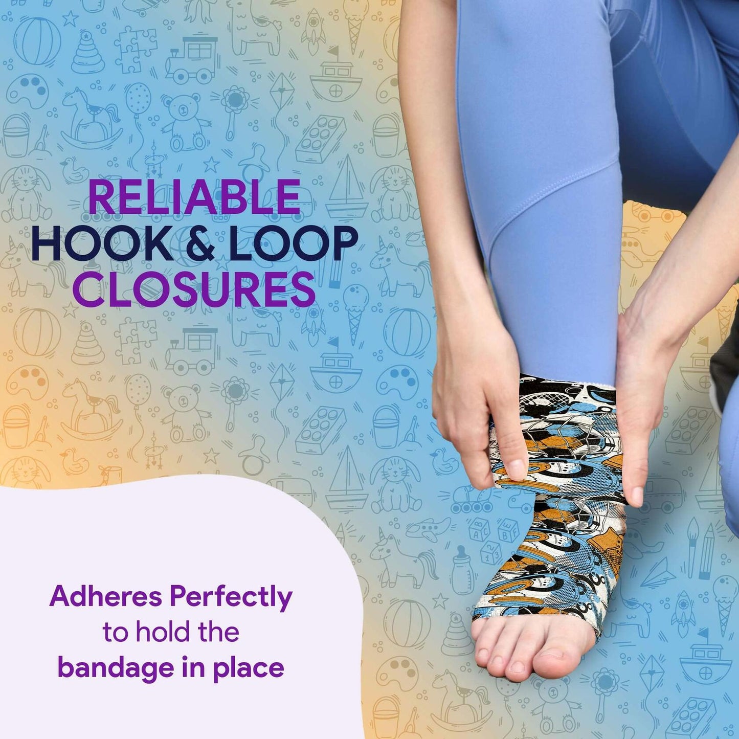 Elastic Bandage Wrap Self Closure 3"x180" Compression Sports Wrap 2 Pack