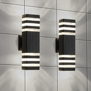 FAISHILAN 2-Pack LED Outdoor Wall Lights GU10 14W Warm White 3000K Multicolor