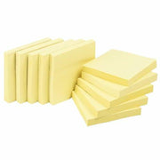 Vibrant Square 3x3 Yellow Sticky Notes 10 Pads Pack 1000 Sheets Total