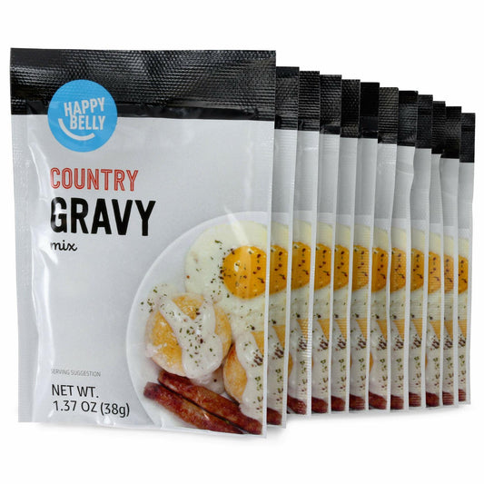 Amazon Happy Belly Country Gravy Mix 1.37oz Pack of 12
