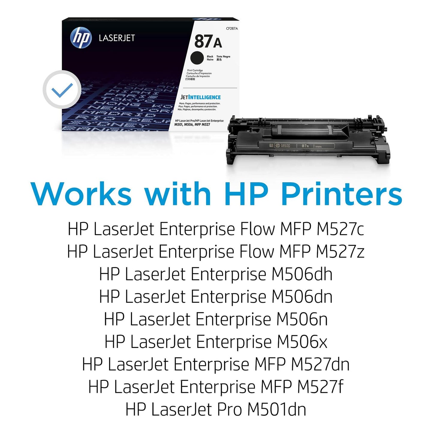 HP 87A Black Toner Cartridge CF287A for LaserJet M506 M527 M501 Series