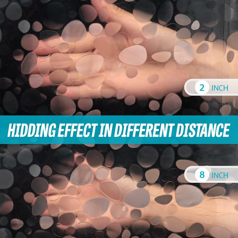 Ga-Geetopia EVA Clear Shower Curtain Liner Pebble Pattern 72x92 Inch