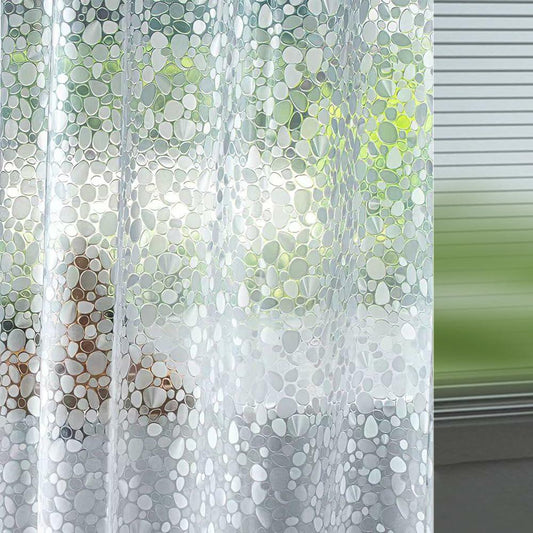Ga-Geetopia EVA Clear Shower Curtain Liner Pebble Pattern 72x92 Inch