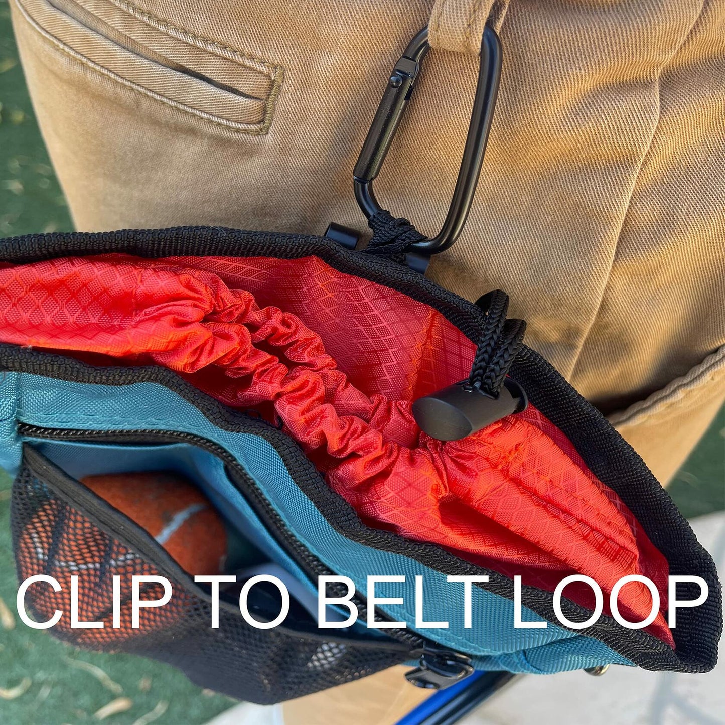 Jalousie Dog Training Pouch with Clicker & Water Bowl 5 Ways to Wear Grey