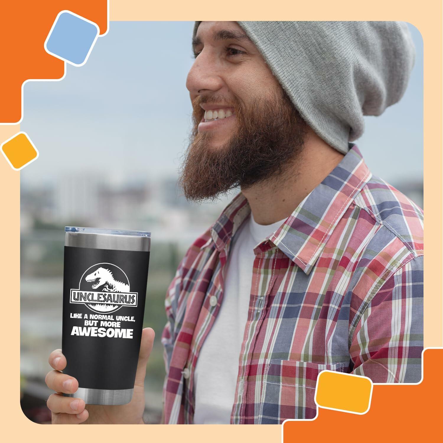 NewEleven Uncle Gift 20oz Tumbler from Niece/Nephew Funny Birthday Present