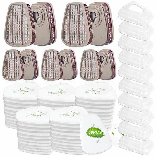 YOEFDQYE 6001 Respirator Filter Cartridges 5 Set Compatible with 6200 6800 7502