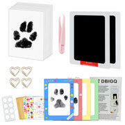 DBIGQ Dog Paw Print Kit Mess-Free Inkless Stamp Pad 2 Medium Black
