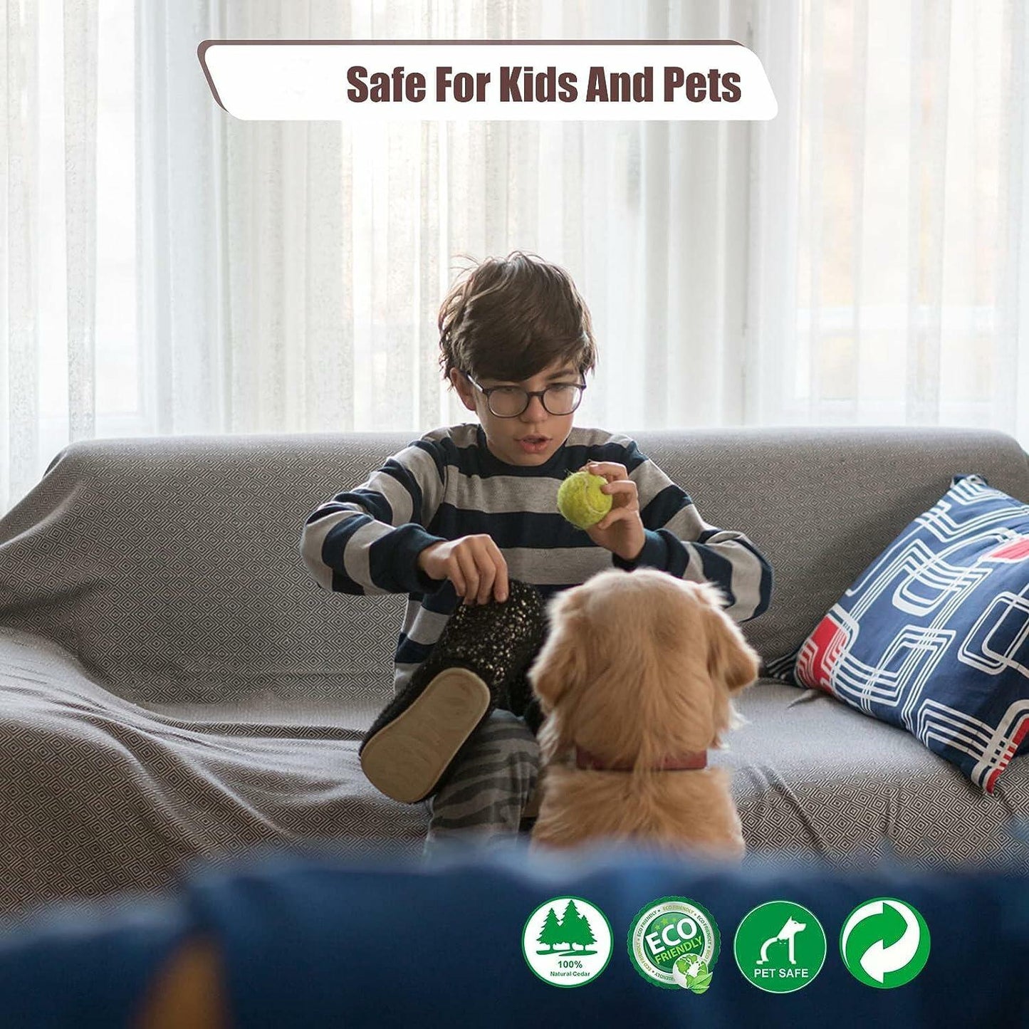 Vazpalas Cedar Blocks Clothes Storage Natural Wood Chips 12 Pack