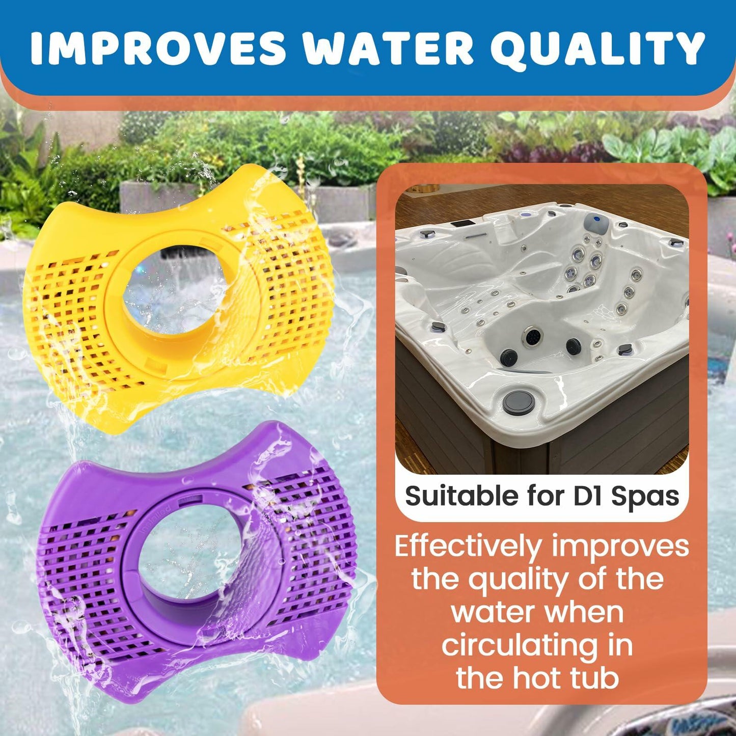 2 Packs Hot Tub Spa Mineral Filter Cartridge for Dimension One Spa Filter