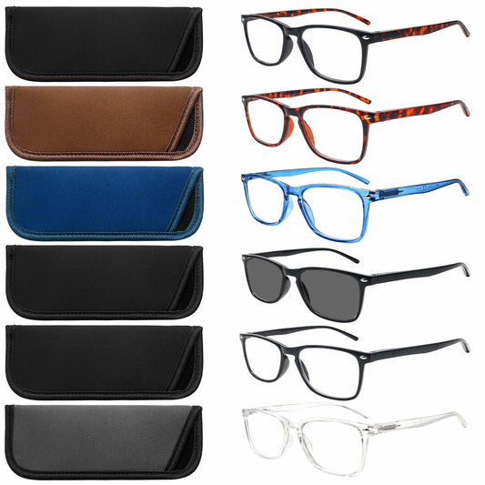 ZONLON Reading Glasses 6 Pack Blue Light Blocking Spring Hinge 3.50 Size