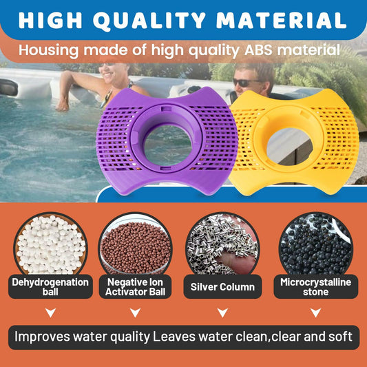 2 Packs Hot Tub Spa Mineral Filter Cartridge for Dimension One Spa Filter