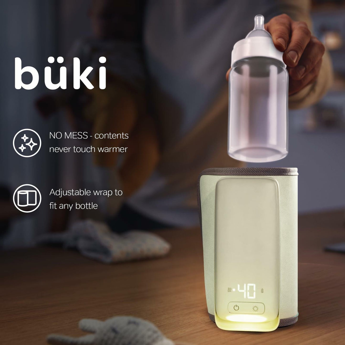 KinderSense Büki Portable Bottle Warmer Fast Heating Leak-Proof 6000mAh