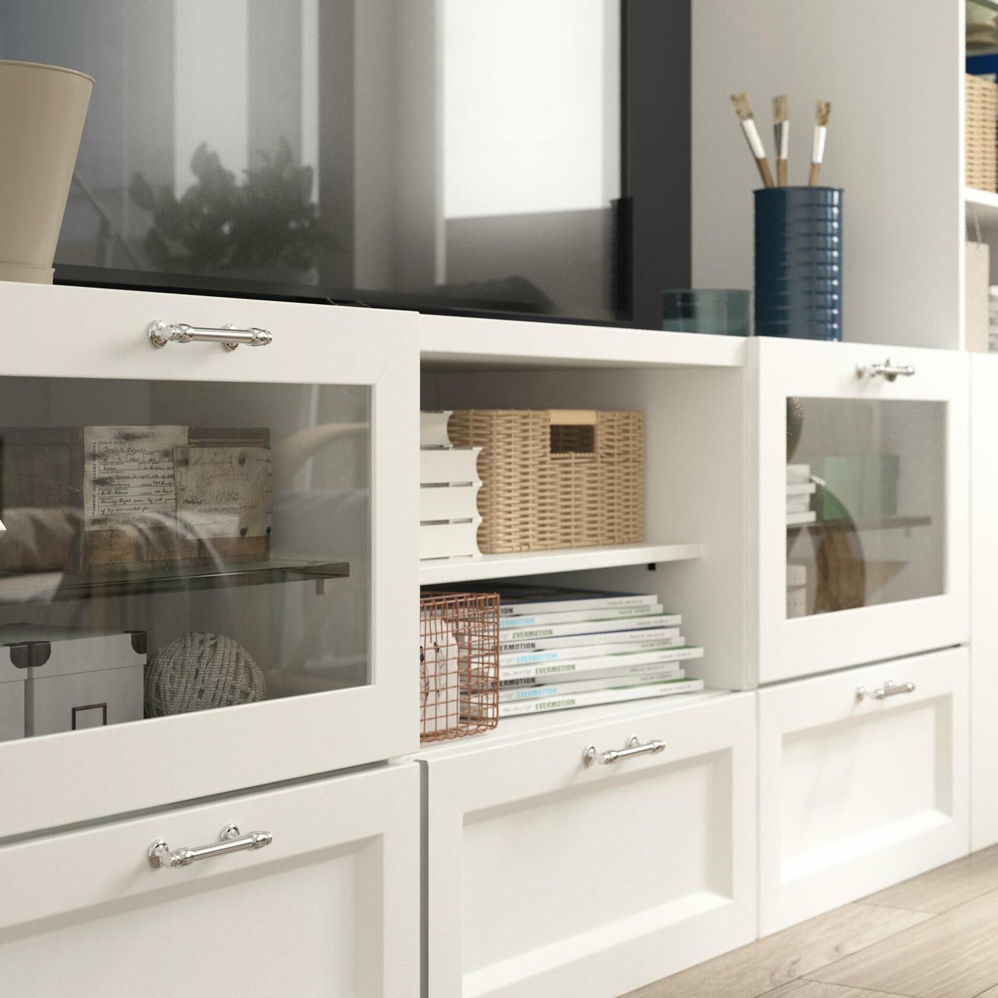 Voraus 10 Pack Cabinet Pulls Polished Chrome 3in (76mm) Drawer Handles