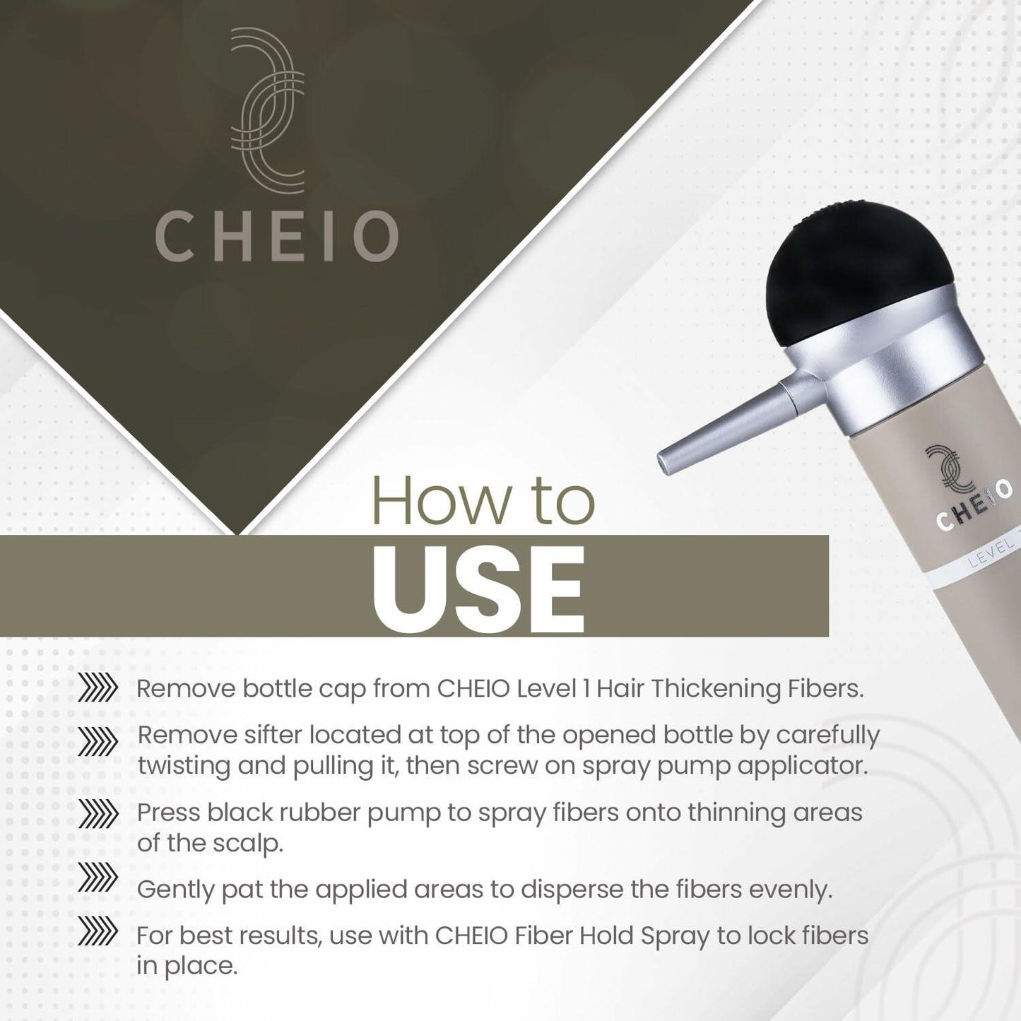 Hair Fiber Spray Pump Applicator