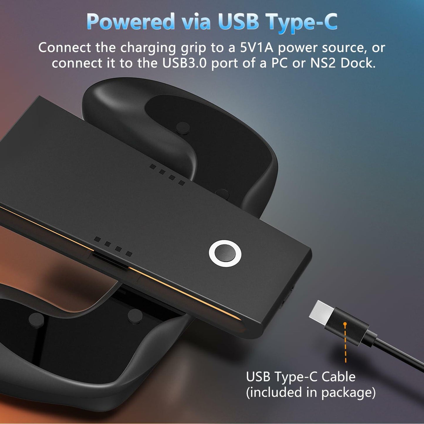 ALAFLY Charging Grip Stand for Nintendo Switch 2 Joy-Con Controller Black