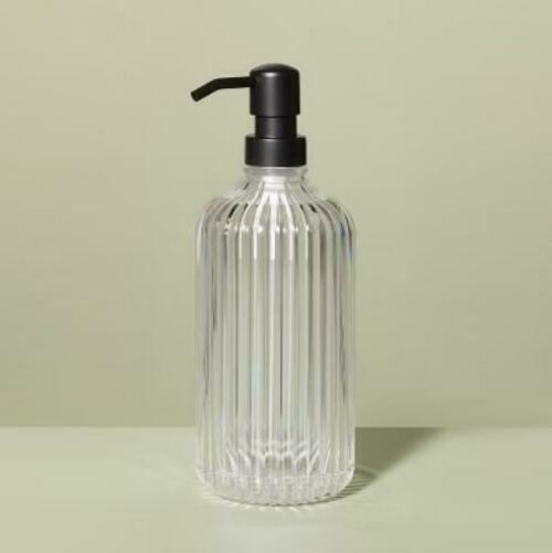 Hearth & Hand with Magnolia Acrylic Shower Dispenser Fluted Design Clear