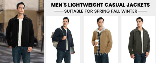 Rdruko Men's Corduroy Zip-Front Bomber Jacket Light Grey Size L