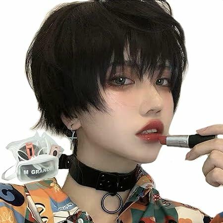 MGRANDE Men's Short Wig Set 6pcs Gentle Black DY63B Inner Color Line