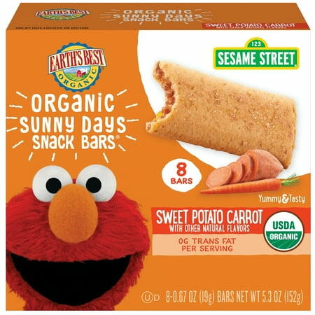 Organic Sunny Days Sweet Potato Carrot Snack Bars 16 Ct