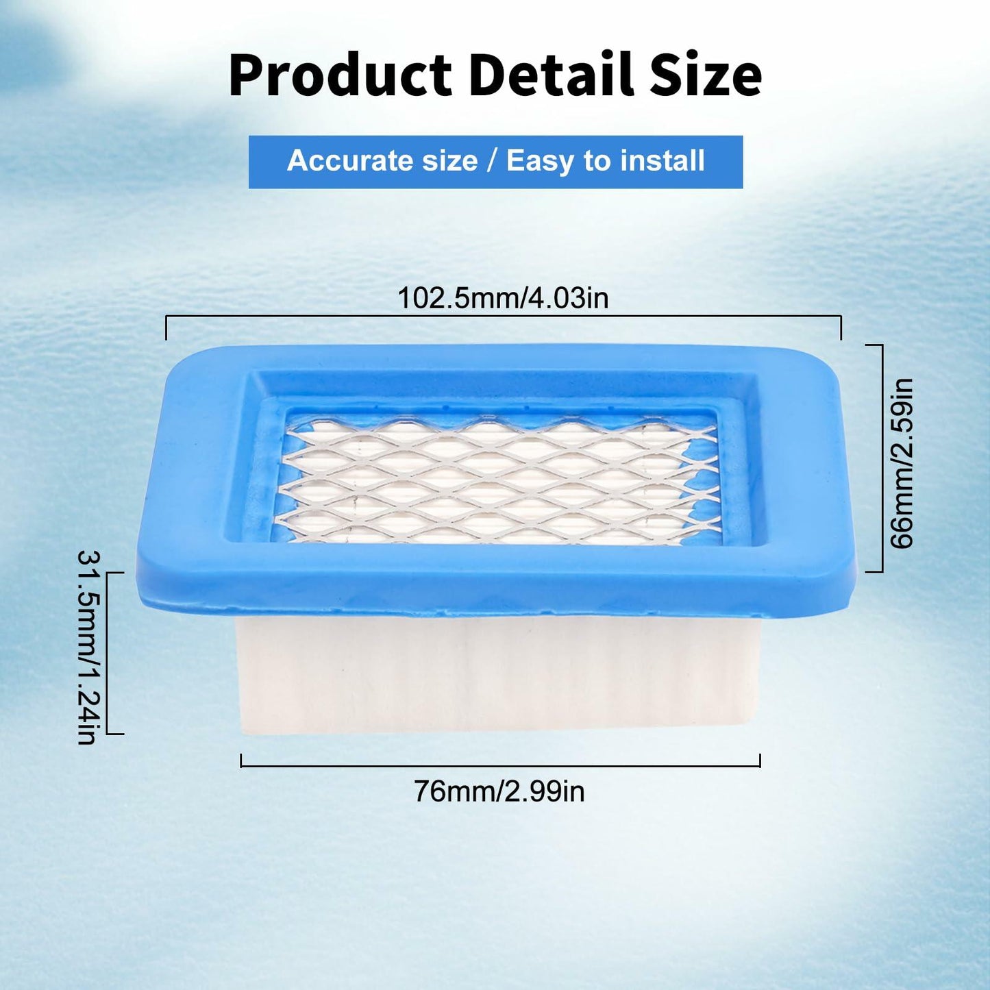 JICHEKU Air Filter A226000032 for Echo PB403 PB413 PB500 PB580 PB650 5PCS