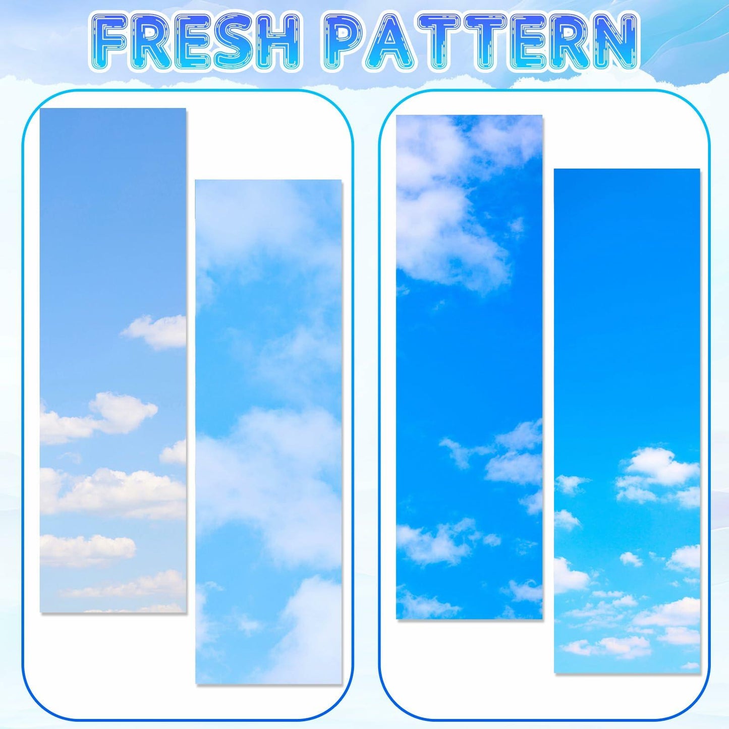 Ninehaoou School Locker Wallpaper 12x36in 4pcs Sunset Sky Clouds Fresh Color