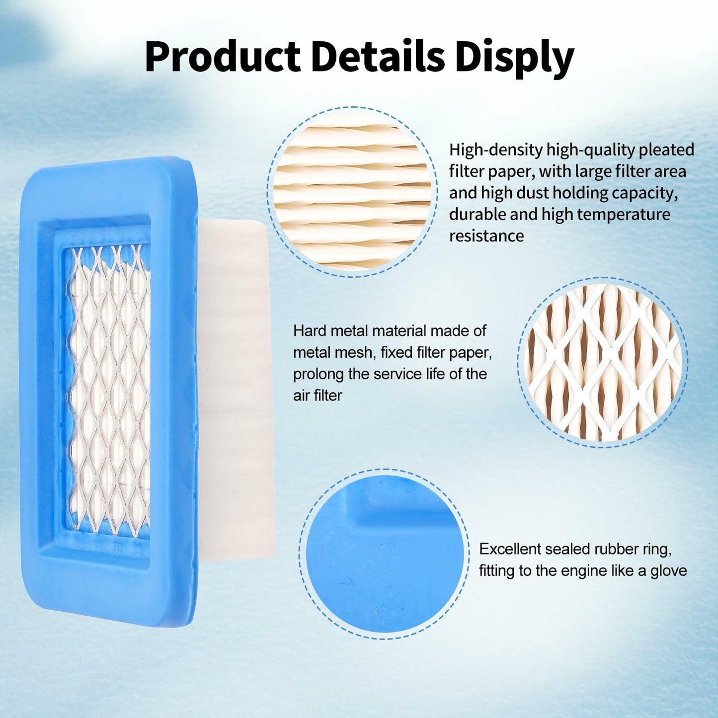 JICHEKU Air Filter A226000032 for Echo PB403 PB413 PB500 PB580 PB650 5PCS