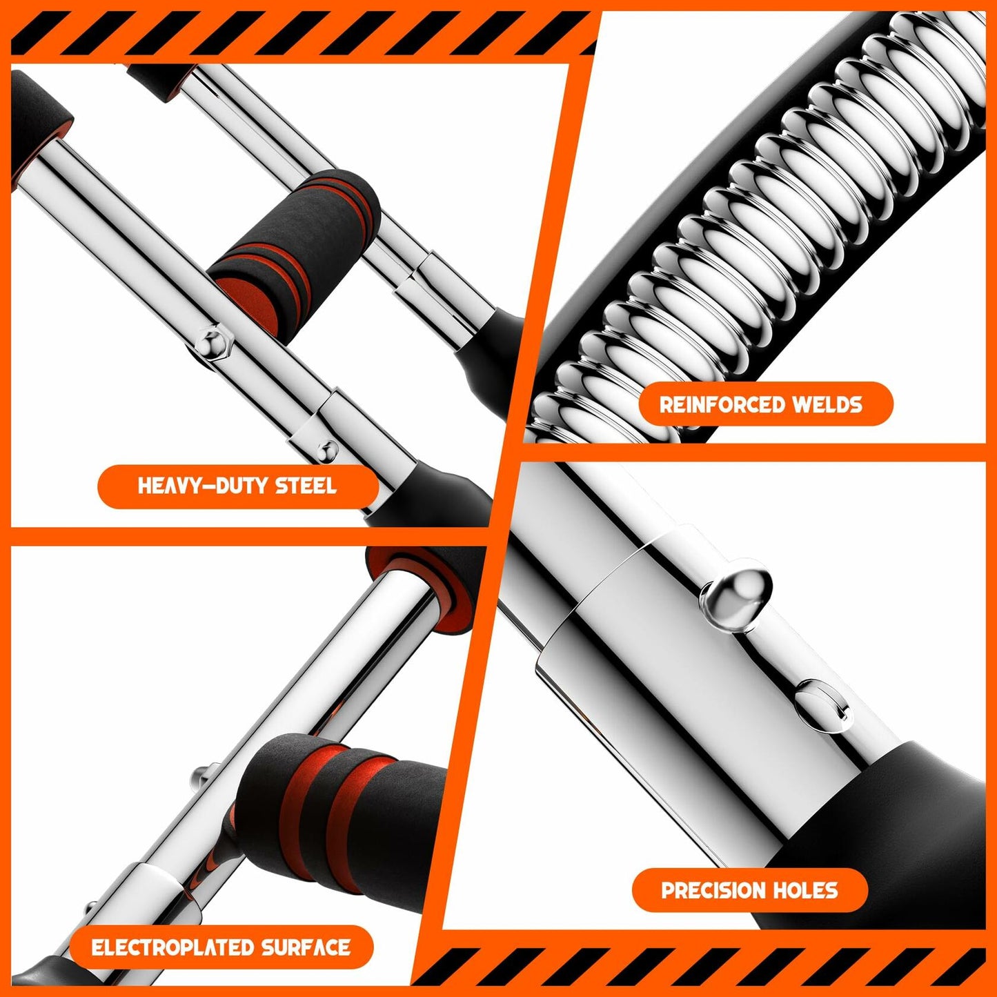 ORAODA Twister Arm Trainer Men Adjustable 3-Level Resistance 60-130 lbs Orange