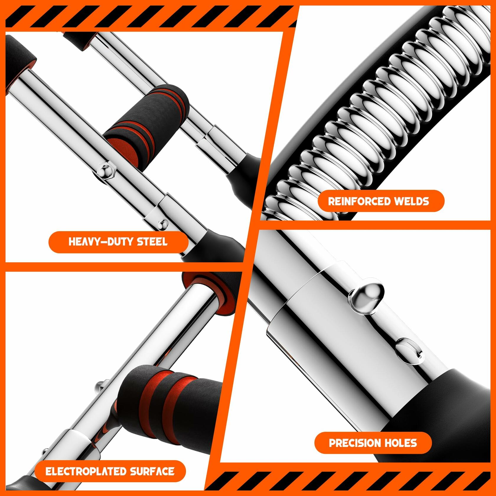 ORAODA Twister Arm Trainer Men Adjustable 3-Level Resistance 60-130 lbs Orange