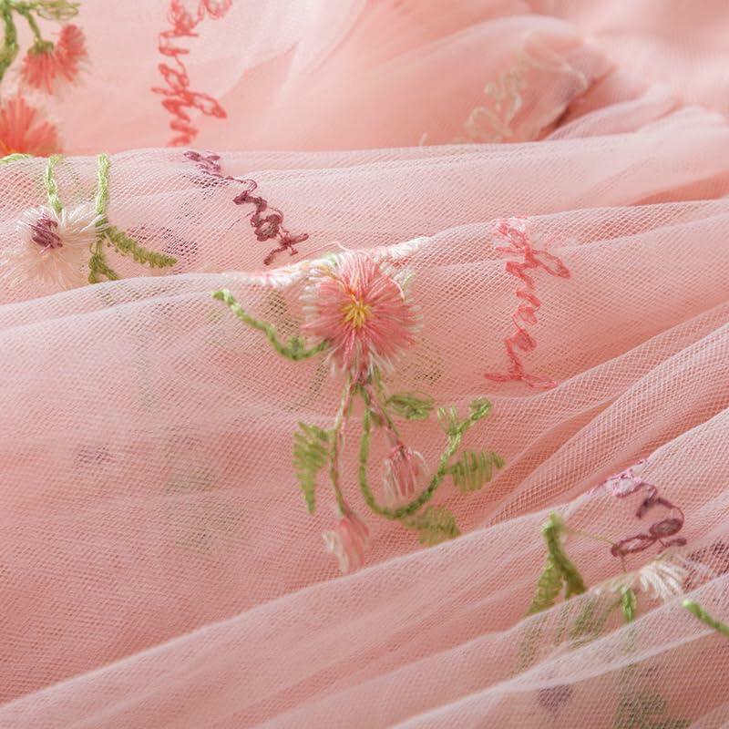 Noubeau Toddler Girl Summer Dress Tulle Ruffle Sleeveless Pink Size 4T