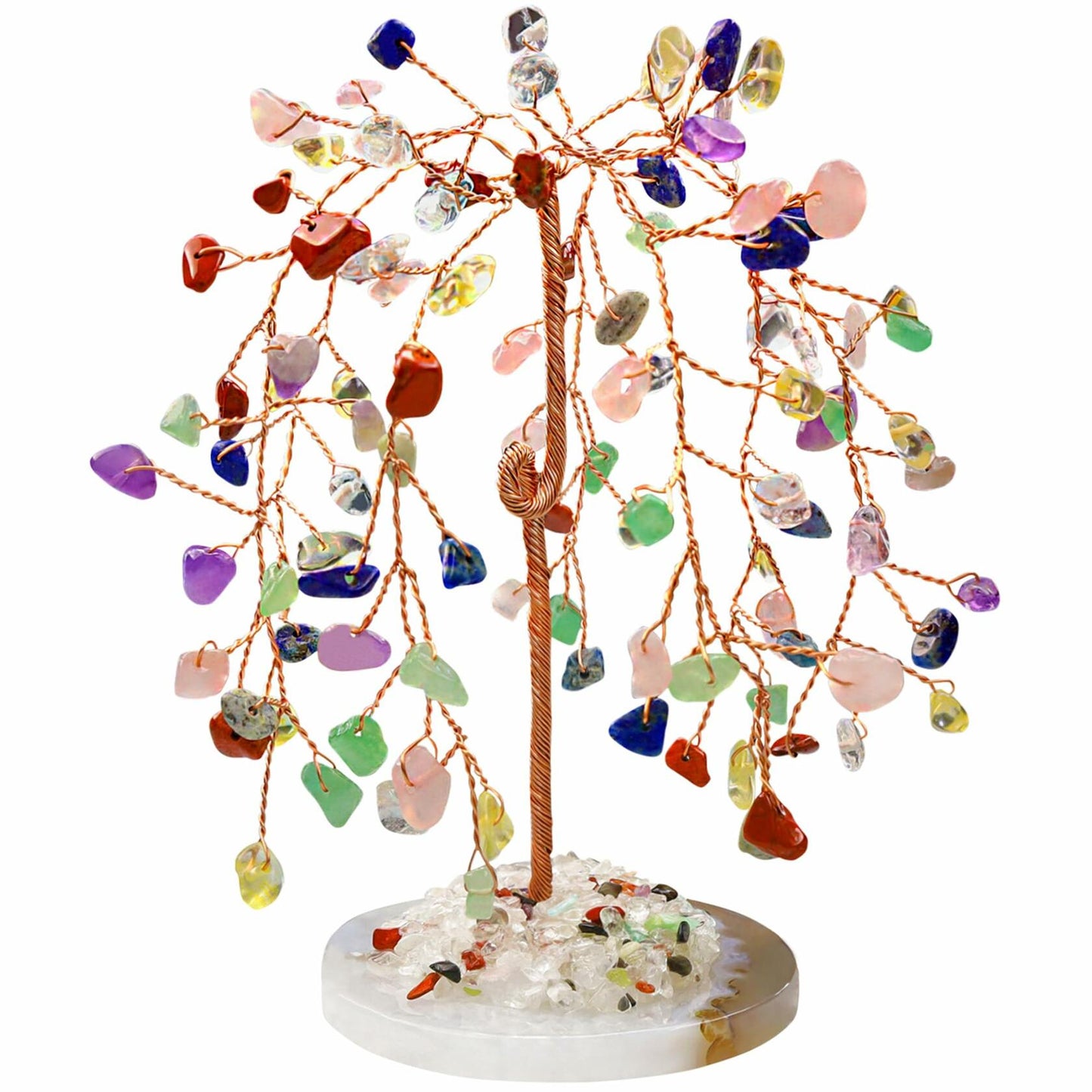 ZHIYUXI Amethyst Crystal Tree Purple Home Office Decor Lucky Gemstone