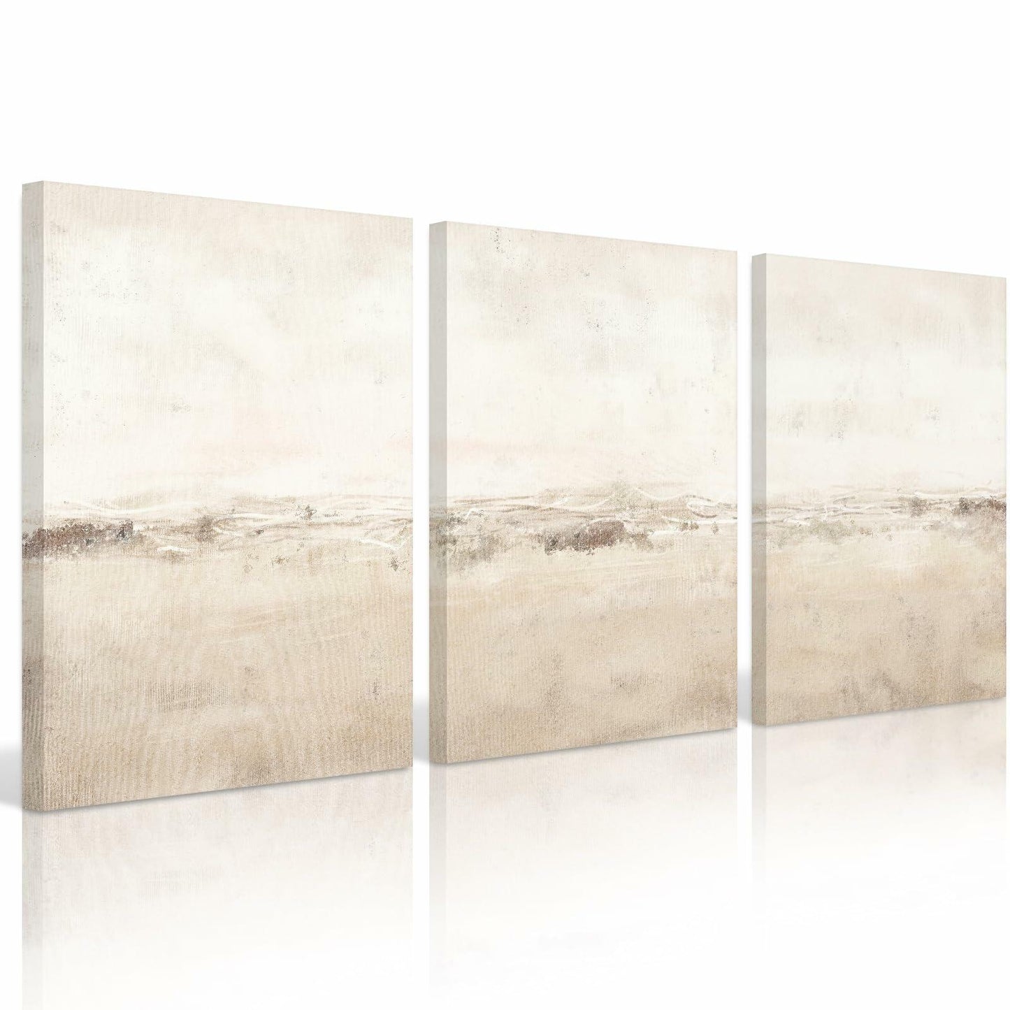 Baccone Mid Century Modern Wall Art Set of 3 Sage Green 12x16 Inch Canvas