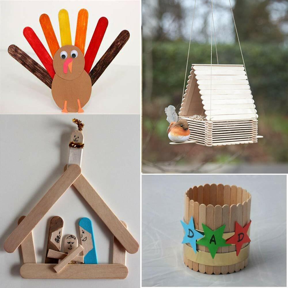 MIUPOO Large Wooden Wax Sticks 100 Pcs Body Hair Removal Waxing Spatula