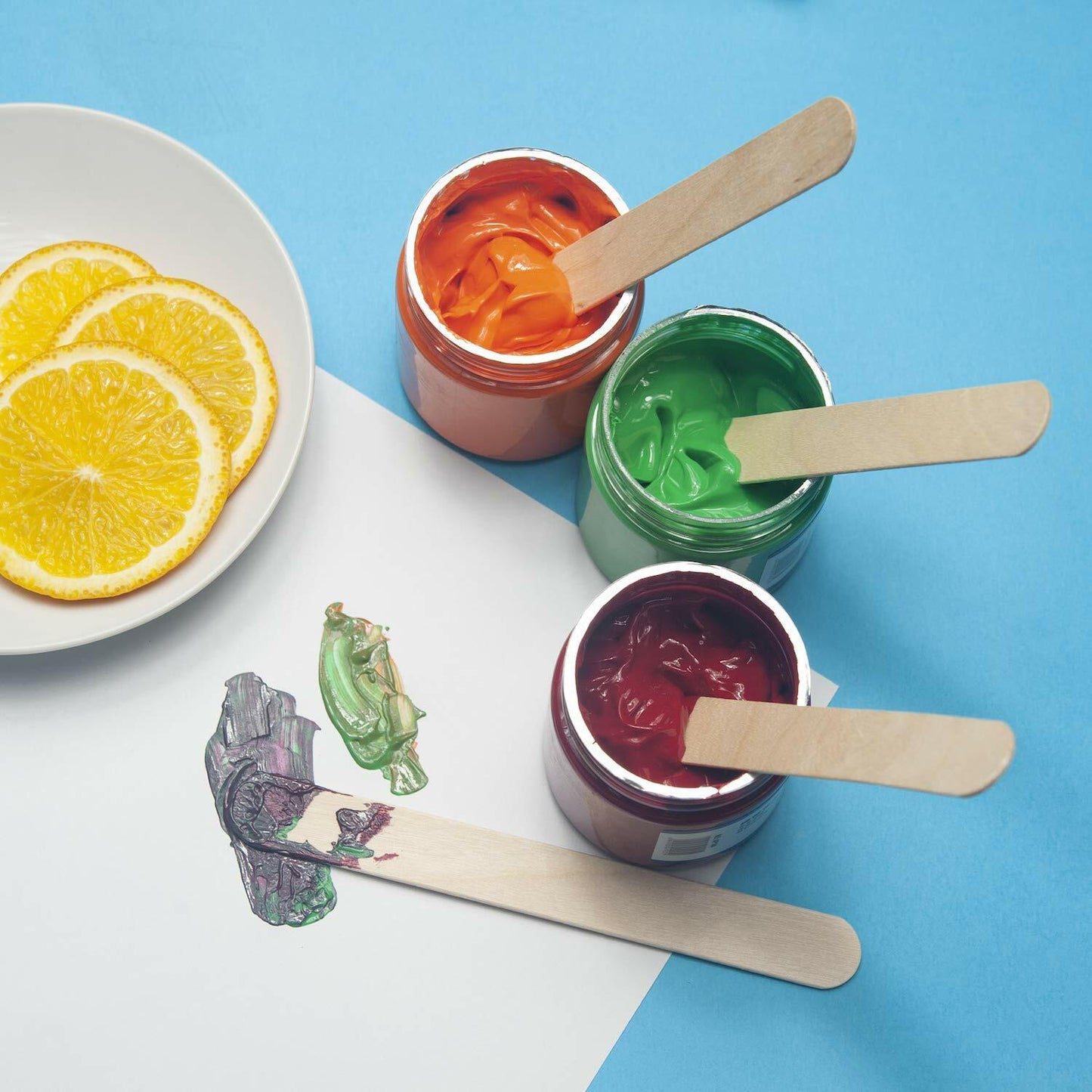 MIUPOO Large Wooden Wax Sticks 100 Pcs Body Hair Removal Waxing Spatula