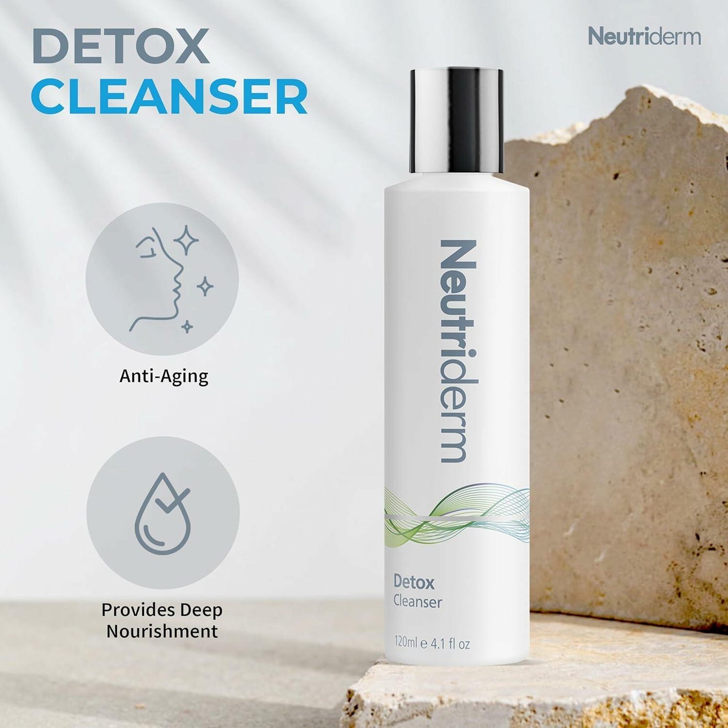 NEUTRIDERM Detox Glycolic Acid Face Wash Exfoliating Cleanser 120mL