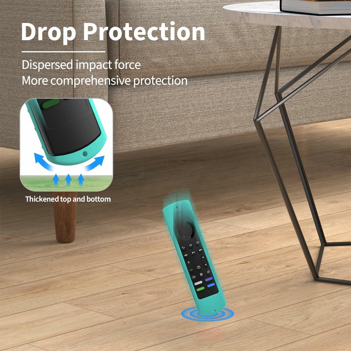 6.4" Silicone Case for Fire TV Stick 4K Max 2nd Gen 2023 Remote Mint Anti-Slip