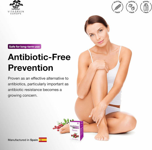 BestBy07/27 Cysticlean 240mg PAC + D-Mannose 2g 30 Packets Urinary Health